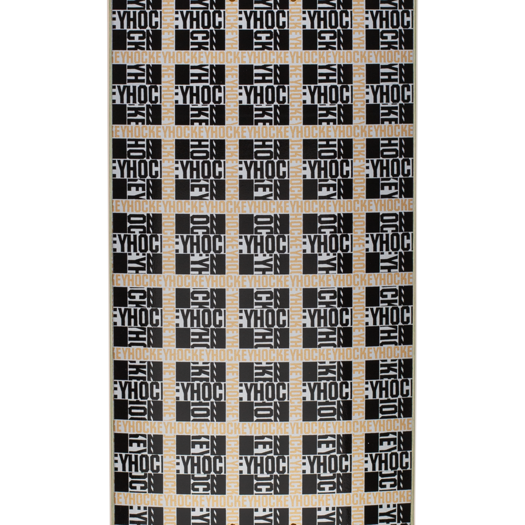 Hockey Hockey Plaid Gold Shape 1 Deck 8.5”