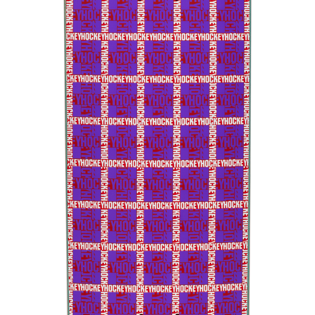 Hockey Hockey Plaid Purple Shape 2 Deck 8.5”