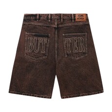 Butter Goods Butter Applique Denim Shorts Acid Brown