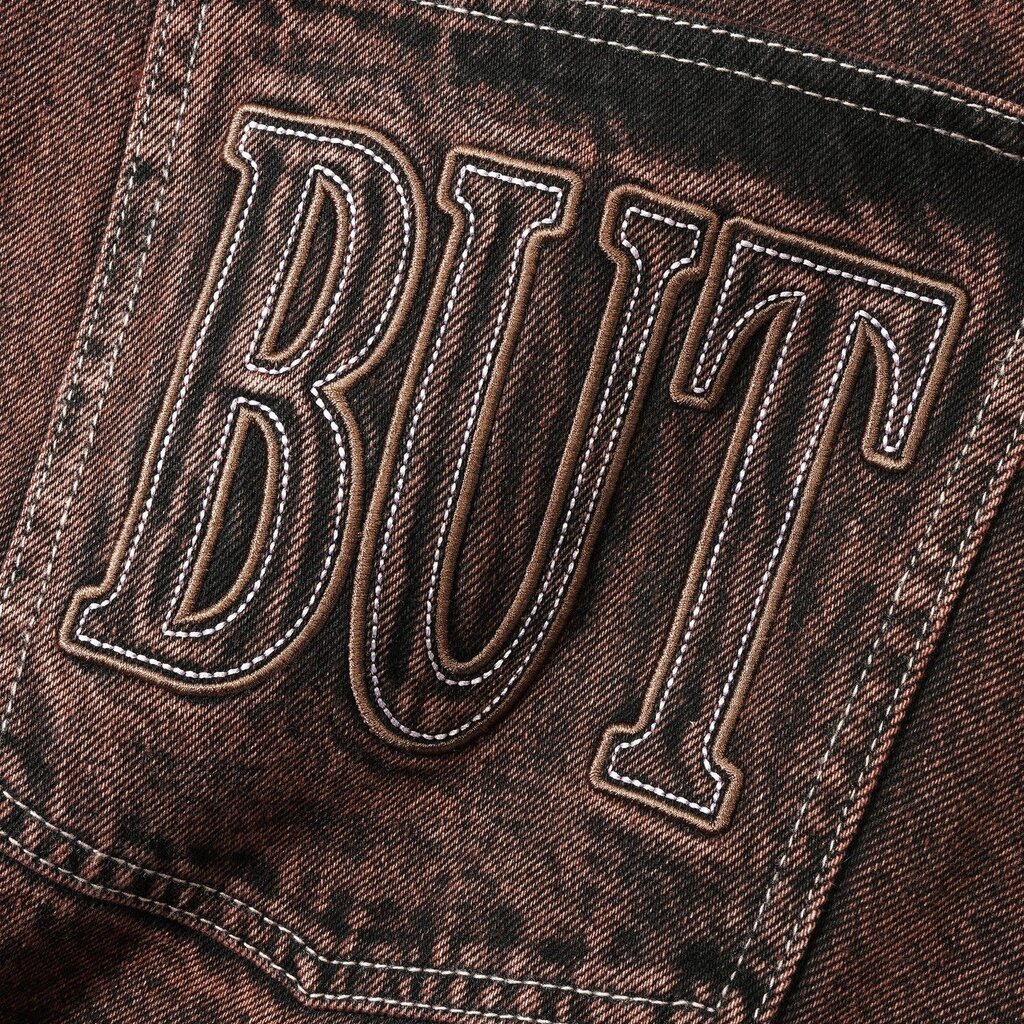 Butter Goods Butter Applique Denim Shorts Acid Brown