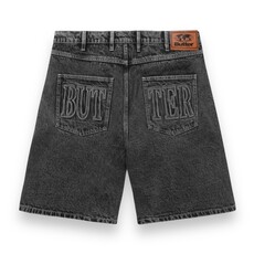Butter Goods Butter Applique Denim Shorts Acid Black