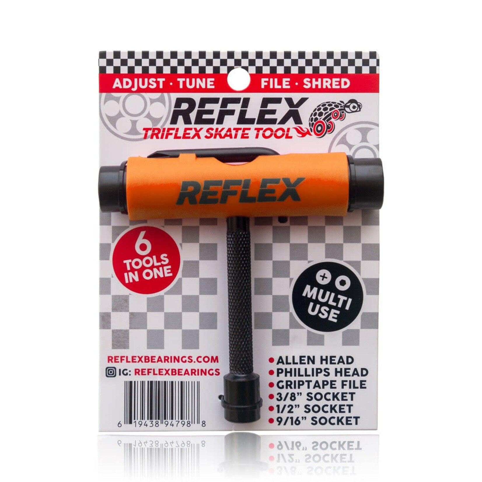 Reflex Bearings Reflex Triflex Skate Tool Black