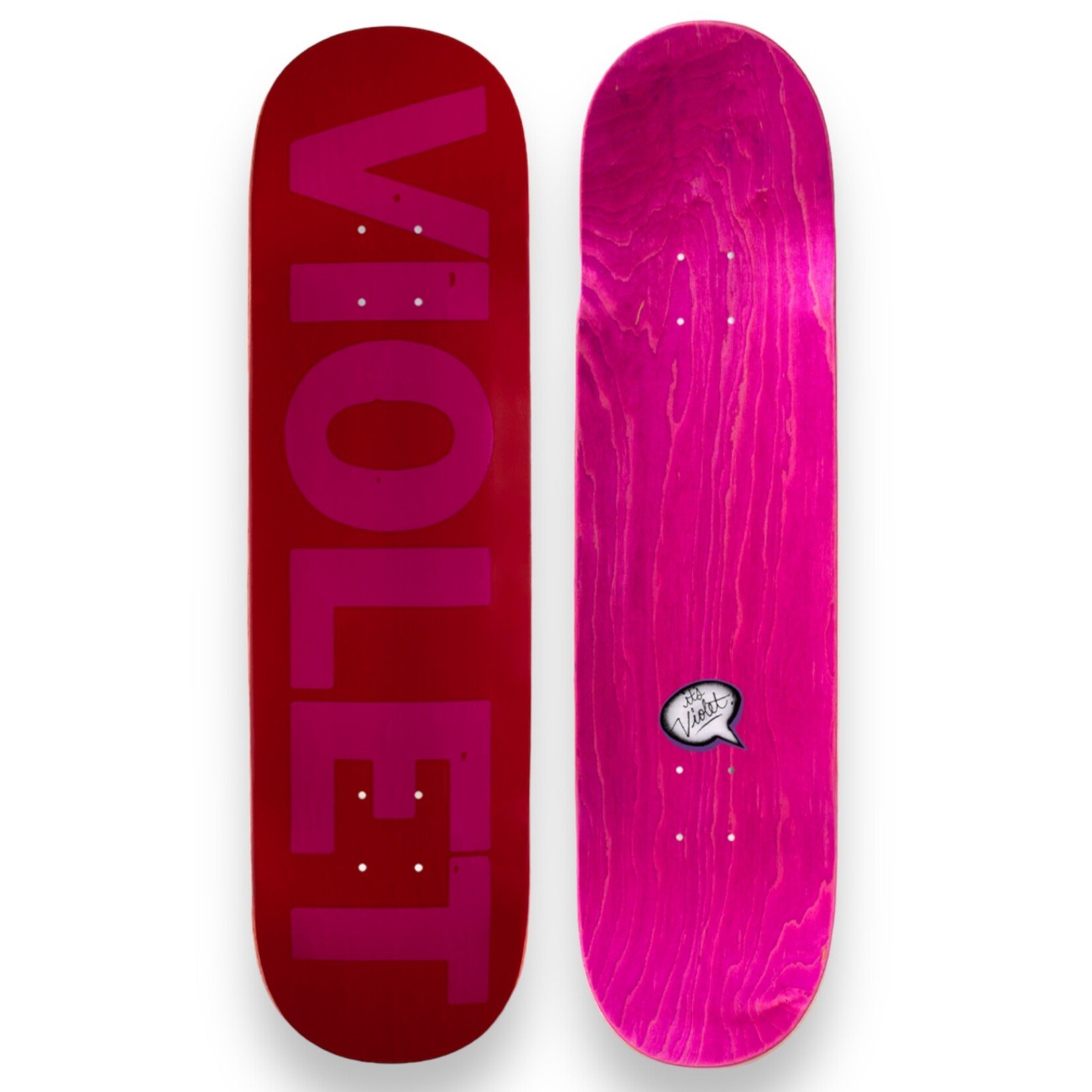 IT'S VIOLET! VIOLET Crew Deck Red/Pink 8.38”