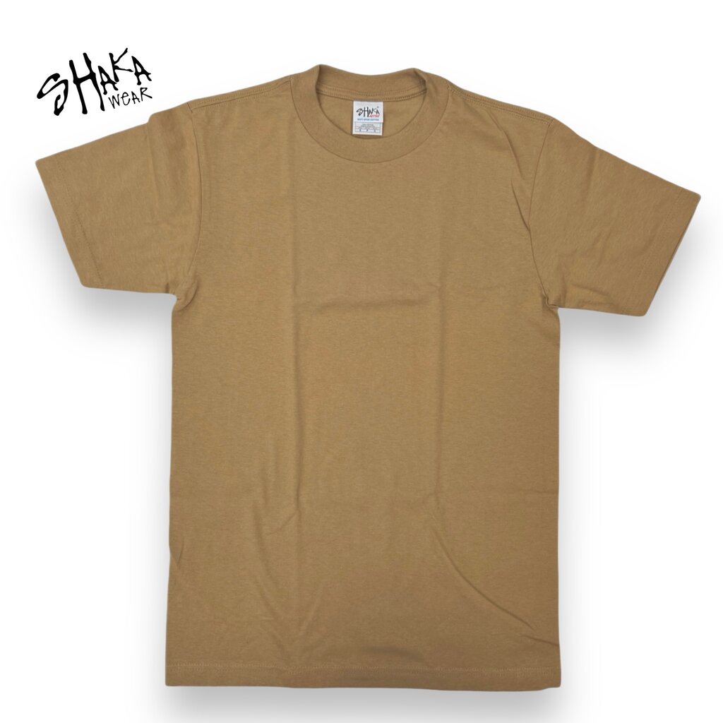 Shaka Wear Shaka Wear SHMHSS Crewneck 7.5 Oz Heavyweight T-Shirt Khaki