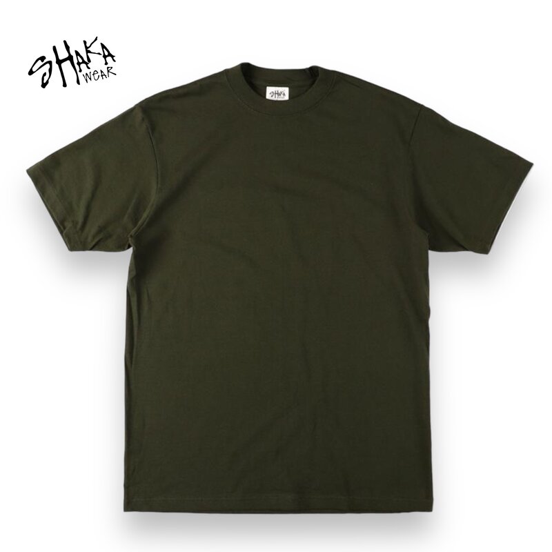 Shaka Wear Shaka Wear SHMHSS Crewneck 7.5 Oz Heavyweight T-Shirt Olive