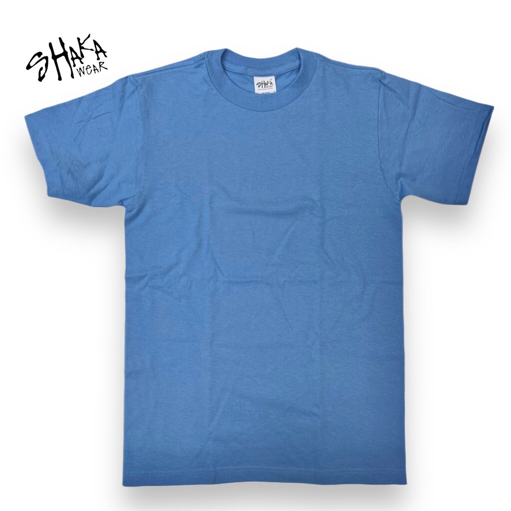 Shaka Wear Shaka Wear SHMHSS Crewneck 7.5 Oz Heavyweight T-Shirt Light Blue