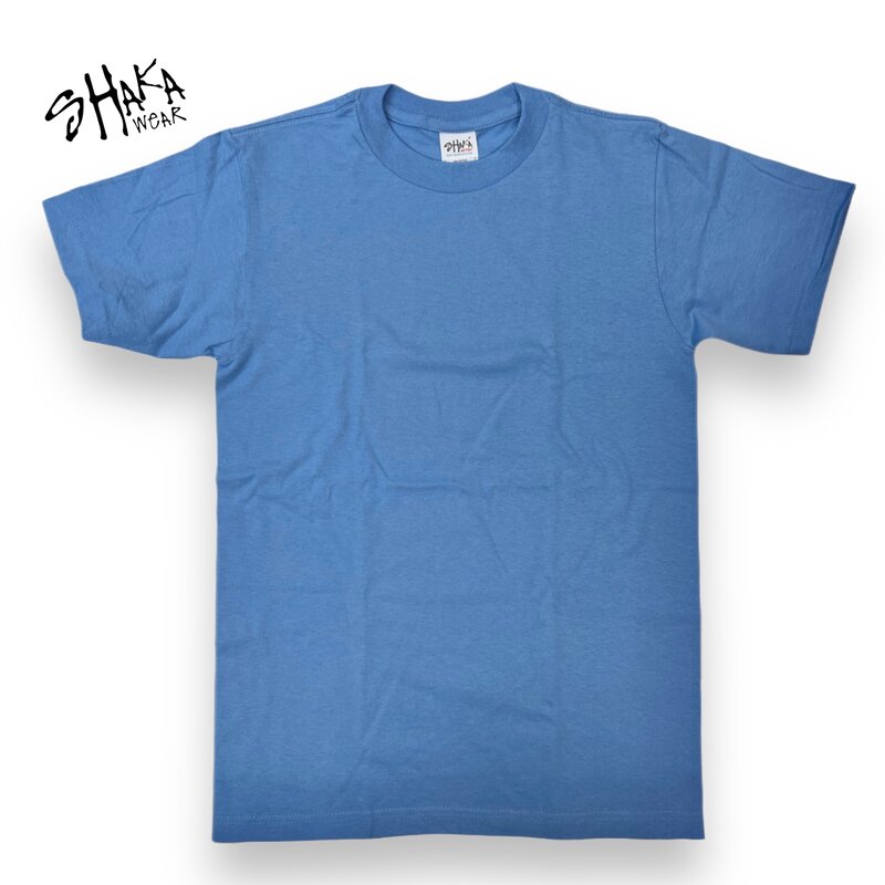 Shaka Wear Shaka Wear SHMHSS Crewneck 7.5 Oz Heavyweight T-Shirt Light Blue