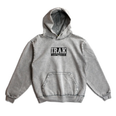 IRAK IRAK Logos Hoody Limestone Mineral Wash