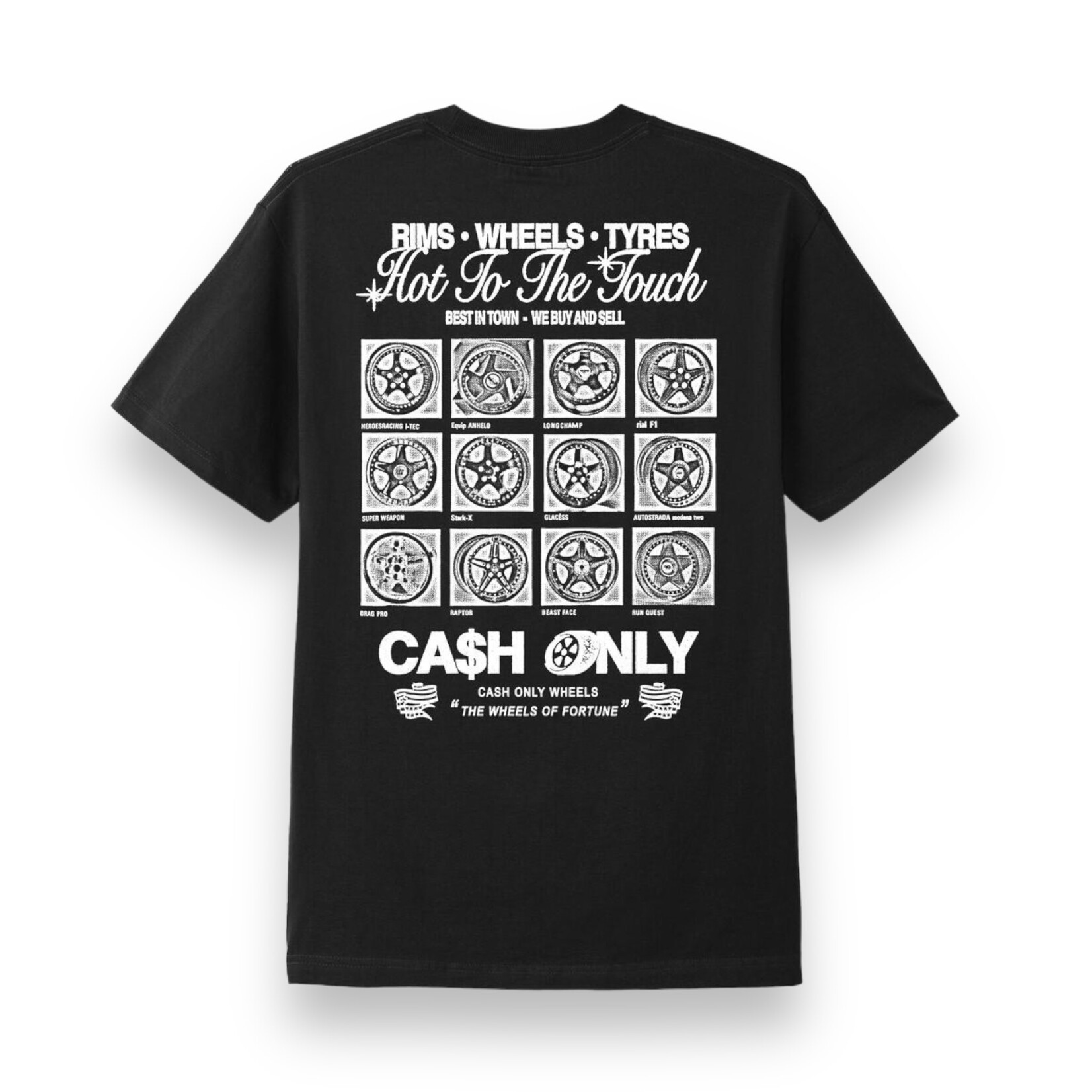 CASH ONLY Cash Only Wheels Tee Black