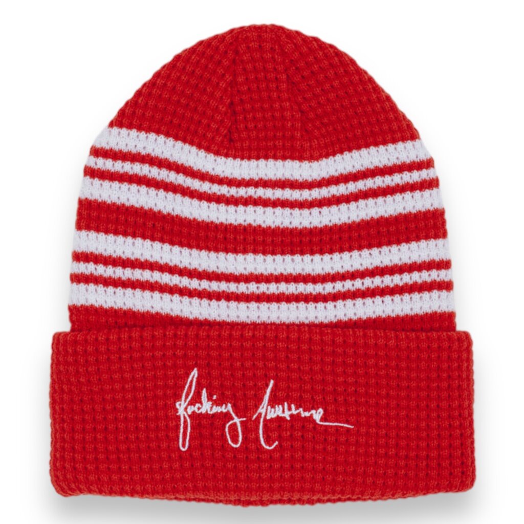 Fucking Awesome FA Cursive Waffle Cuff Beanie Orange