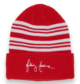 Fucking Awesome FA Cursive Waffle Cuff Beanie Orange