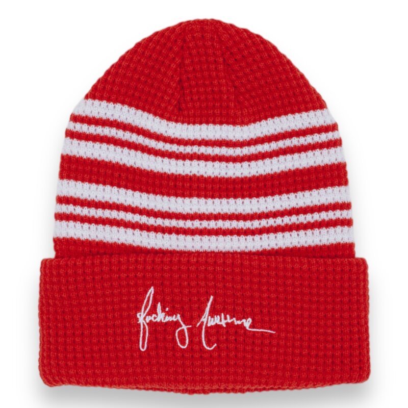 Fucking Awesome FA Cursive Waffle Cuff Beanie Orange