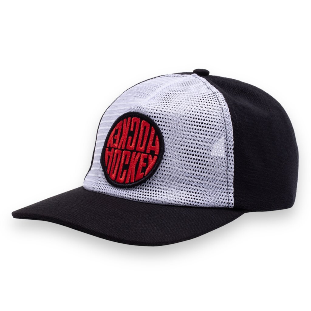 Hockey Hockey Reverse Trucker Sewer Hat Black