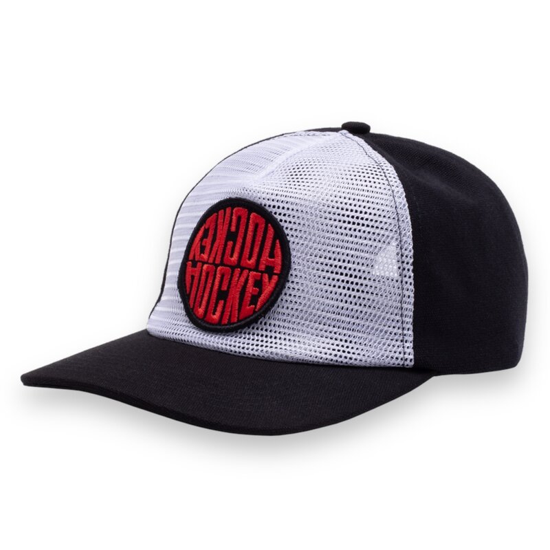 Hockey Hockey Reverse Trucker Sewer Hat Black