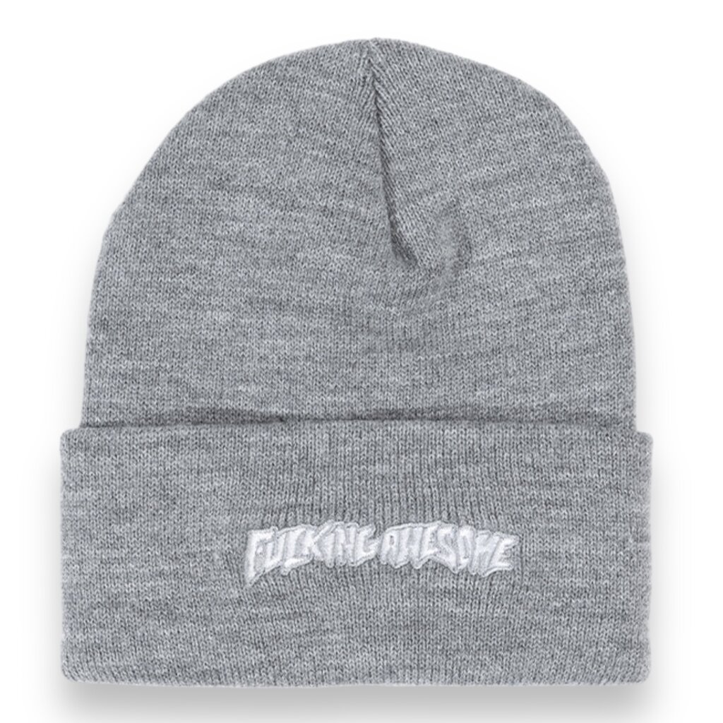 Fucking Awesome FA Little Stamp Embroidered Beanie Grey Heather