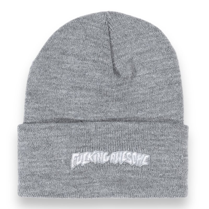 Fucking Awesome FA Little Stamp Embroidered Beanie Grey Heather