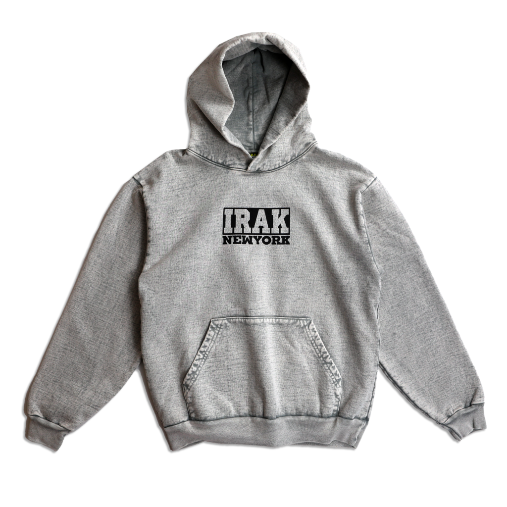 IRAK IRAK Logos Hoody Limestone Mineral Wash