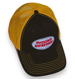 Fucking Awesome FA Mechanic 6 Panel Mesh Hat Black/Gold
