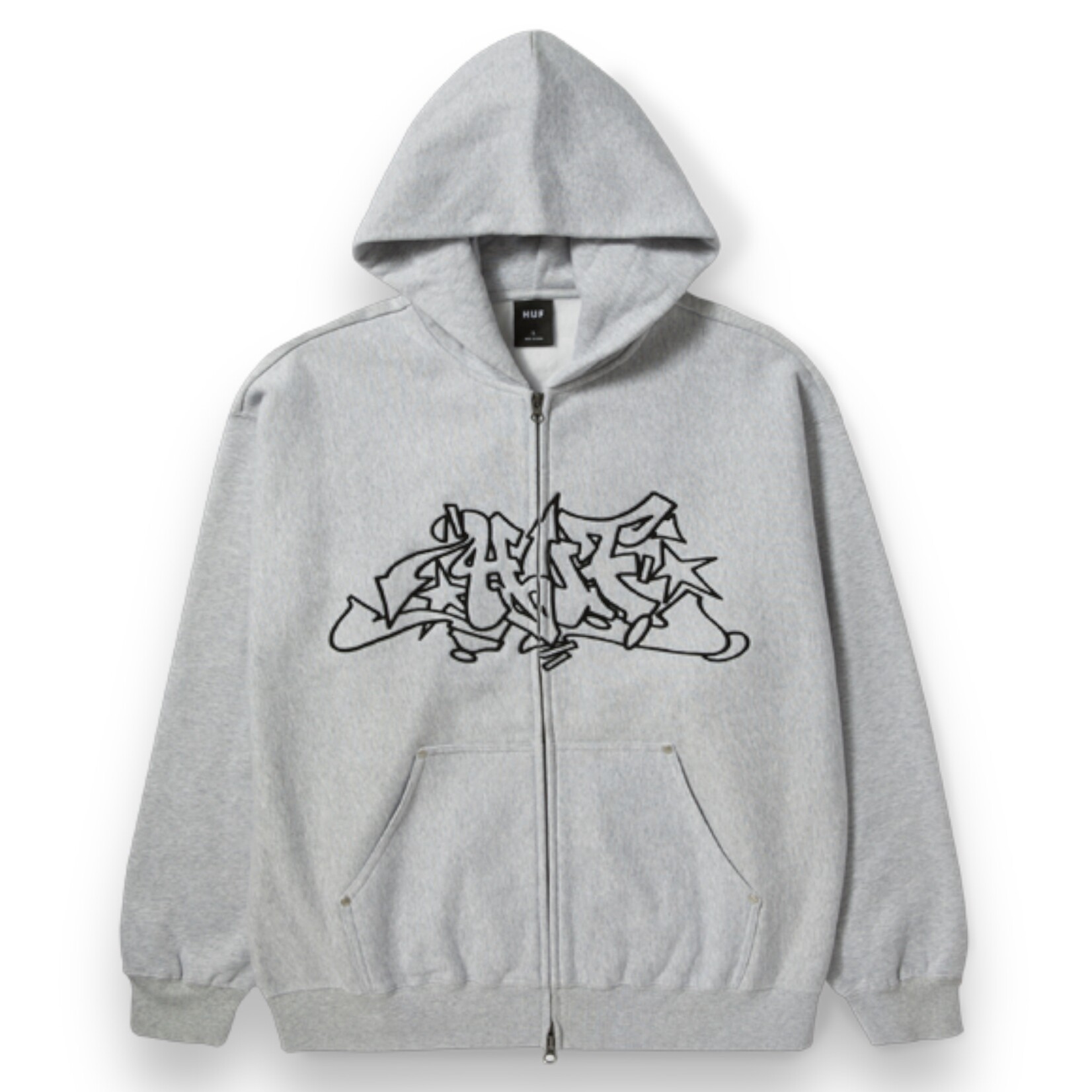 HUF Worldwide HUF Outlines Fleece Heather Grey