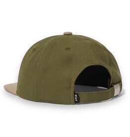 HUF Worldwide HUF Classic H Panel 6 Panel Strapback Hat Olive