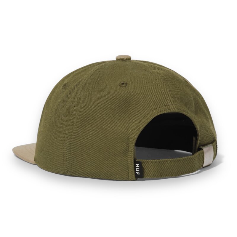 HUF Worldwide HUF Classic H Panel 6 Panel Strapback Hat Olive