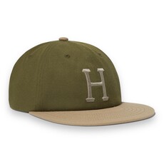 HUF Worldwide HUF Classic H Panel 6 Panel Strapback Hat Olive