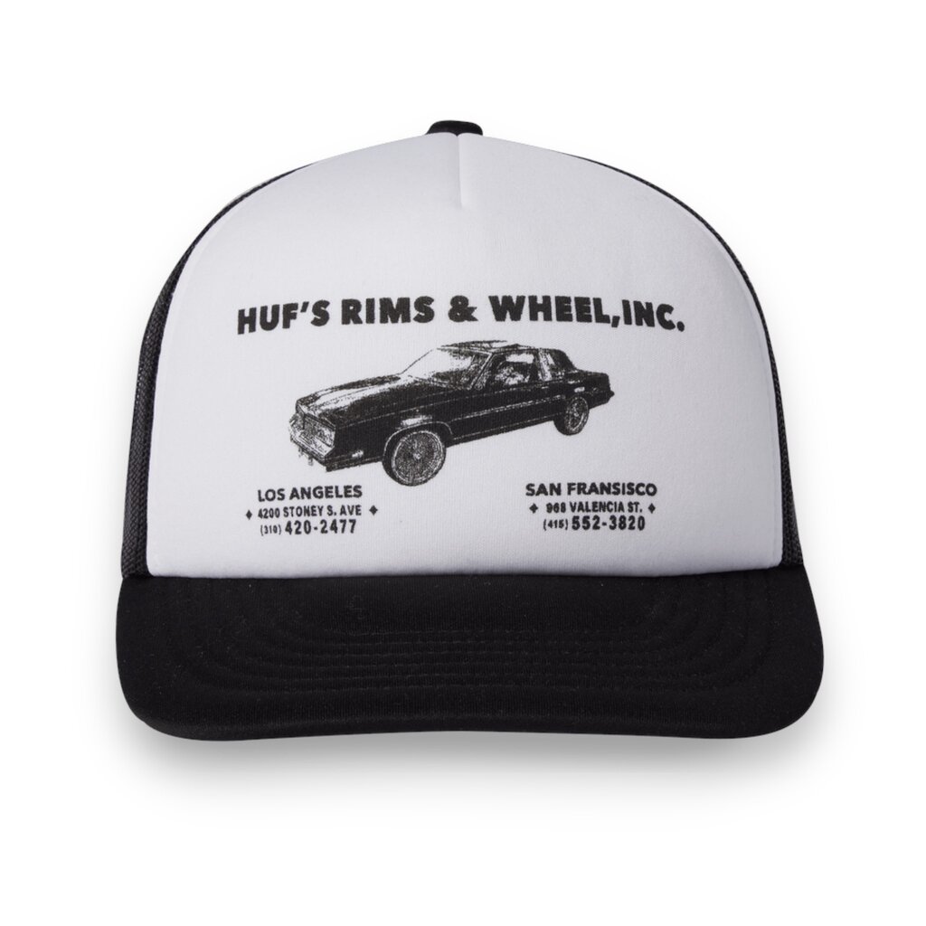 HUF Worldwide HUF Rim & Wheels Trucker Hat Black