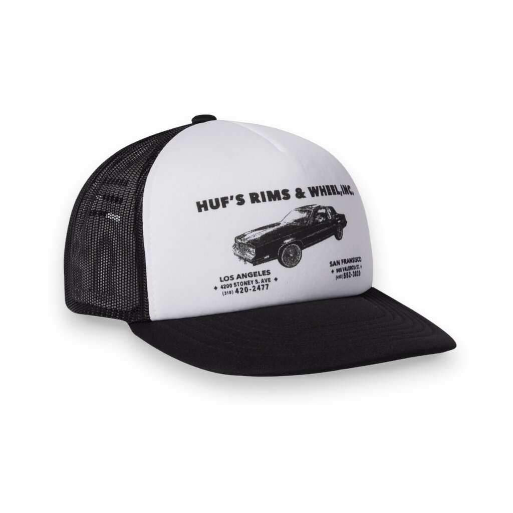HUF Worldwide HUF Rim & Wheels Trucker Hat Black