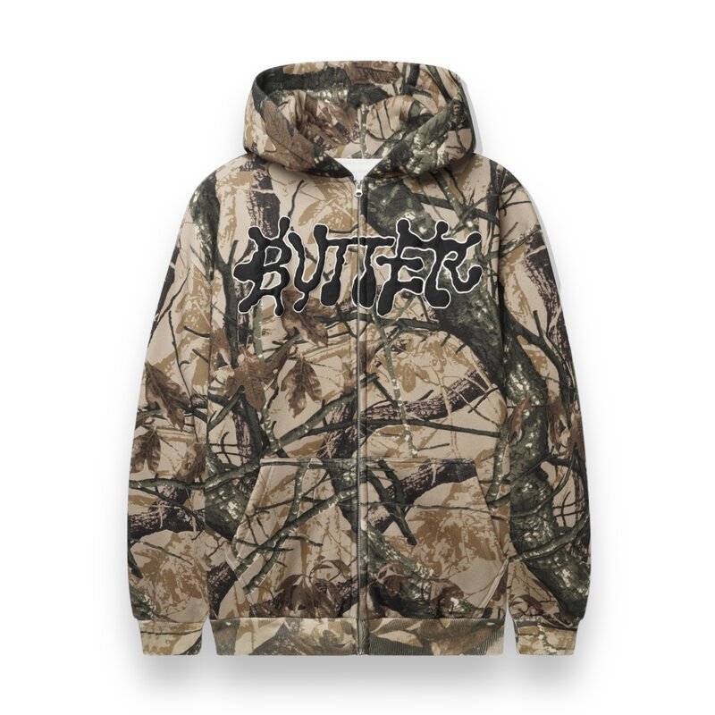 Butter Goods Butter Ink Zip-Thru Hood Camo
