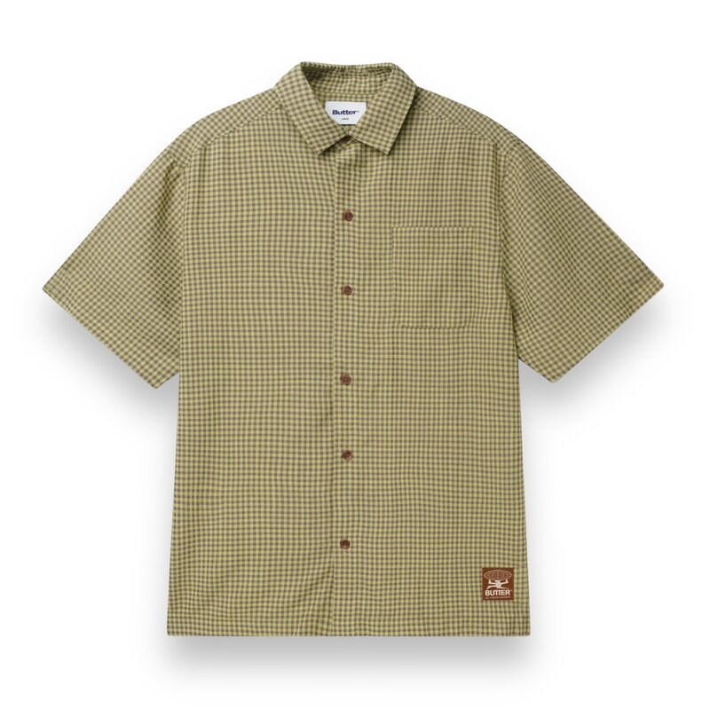 Butter Goods Butter Gingham S/S Shirt Lime/Mauve
