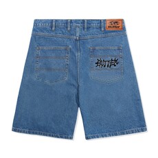 Butter Goods Butter Ink Denim Shorts Worn Blue