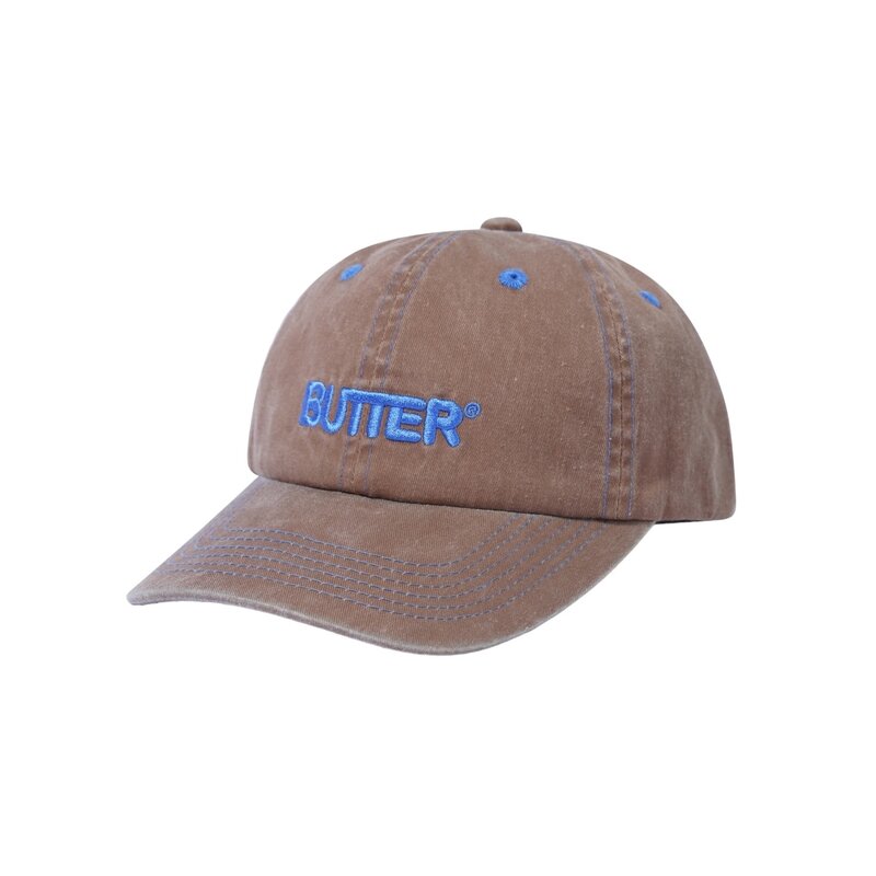 Butter Goods Butter Rounded Logo 6 Panel Cap Bark