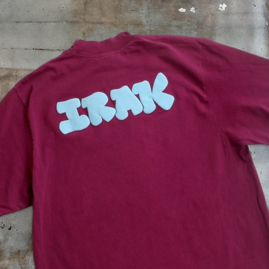 IRAK IRAK Puff Tee Mock Neck Ruby