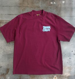 IRAK IRAK Puff Tee Mock Neck Ruby