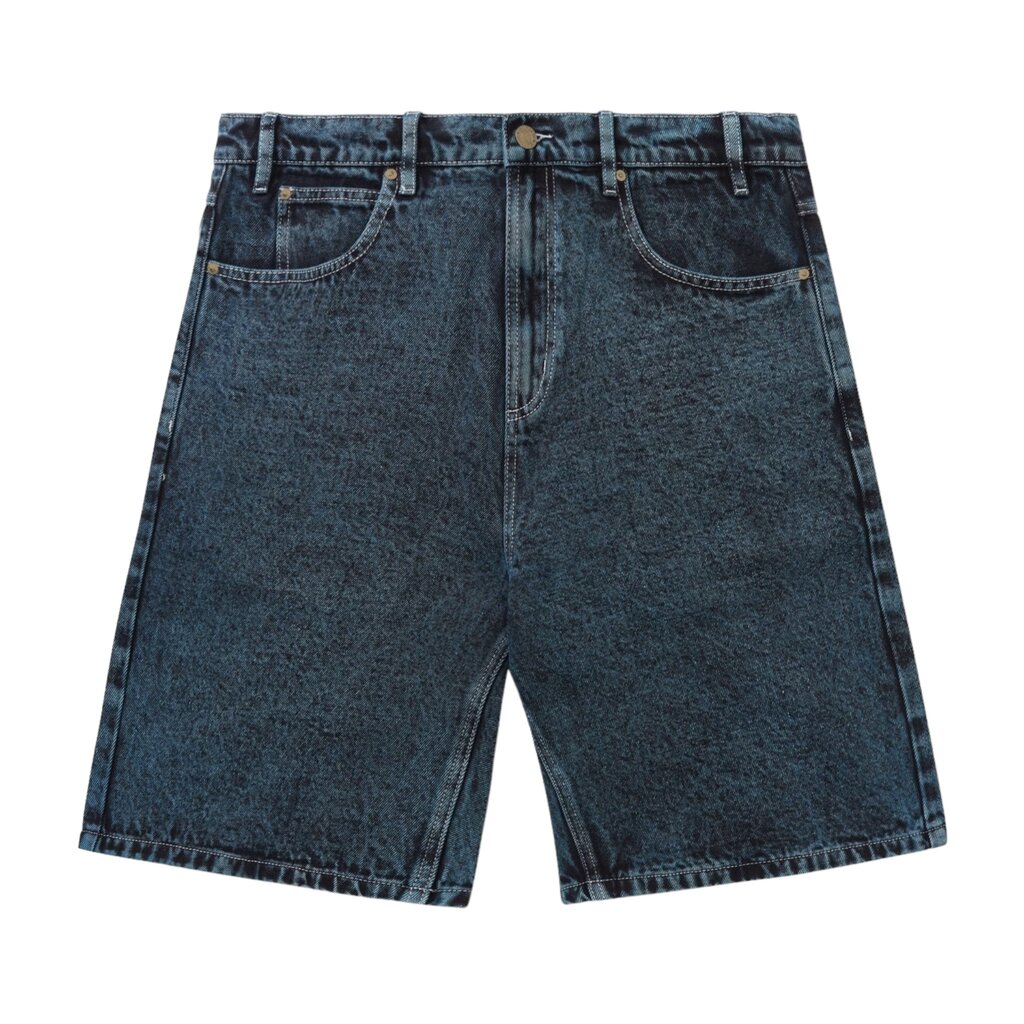 Butter Goods Butter Applique Denim Shorts Acid Indigo