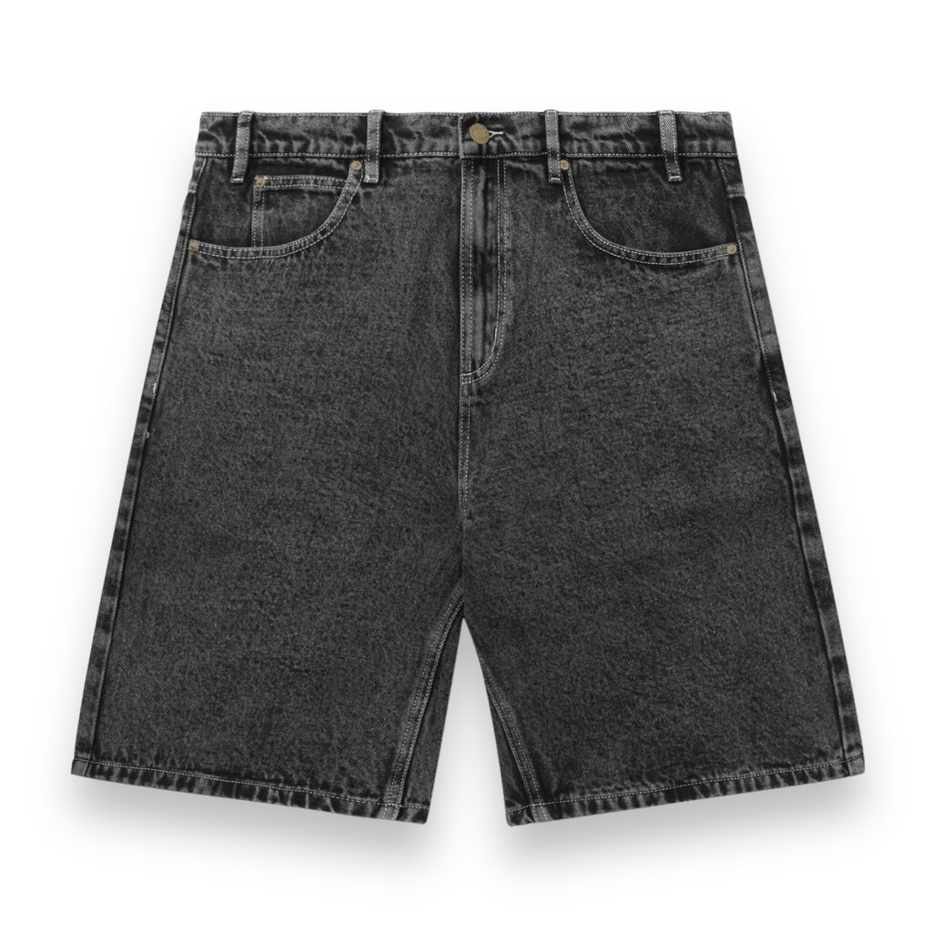 Butter Goods Butter Applique Denim Shorts Acid Black