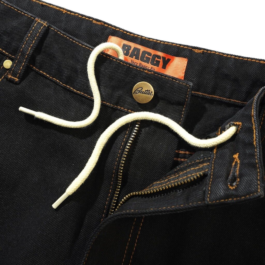 Butter Goods Butter Baggy Denim Jeans Washed Black