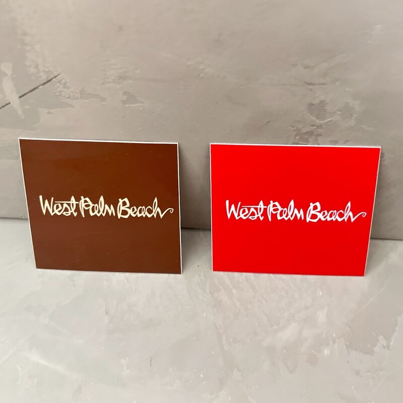 Chocolate Chocolate “West Palm Beach” Script Sticker Pack