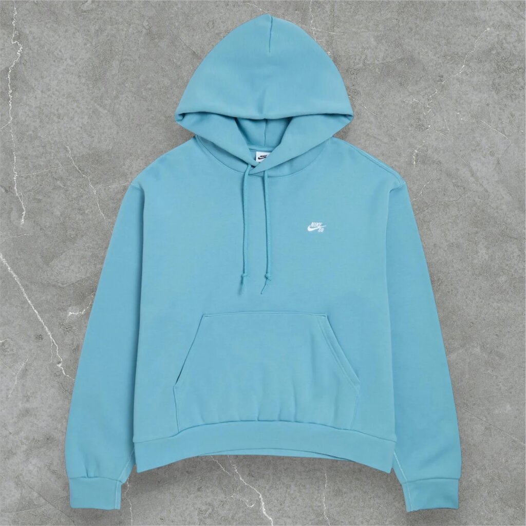 Nike SB Nike SB Logo Fleece Pullover Hoodie Denim Turquoise