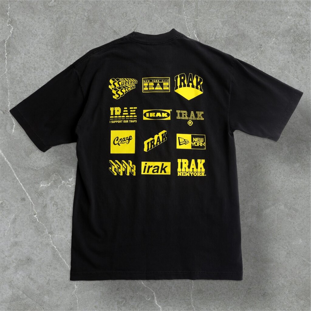 IRAK Logos Tee Vintage Black - Post Modern Skate Shop IRAK Logos Tee Vintage Black - Post Modern Skate Shop