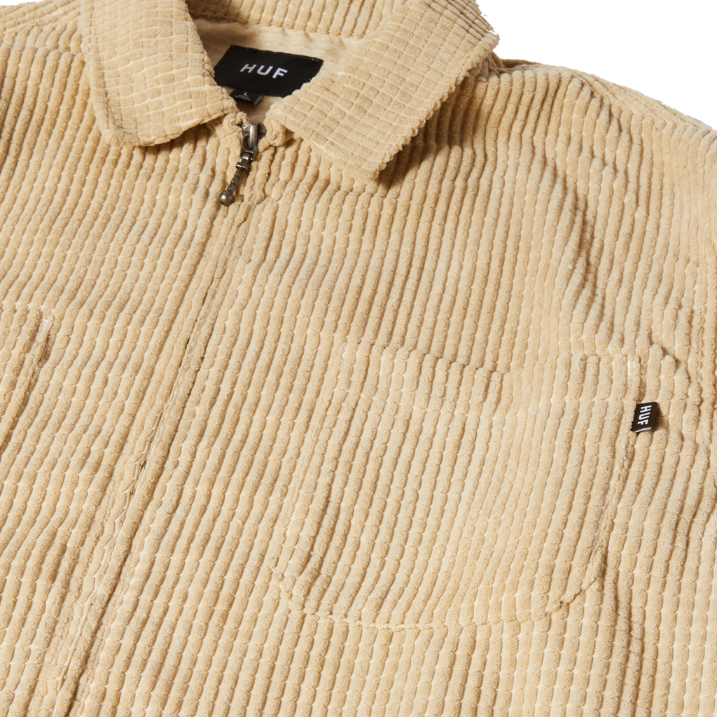 HUF Worldwide HUF Cornelius Zip Shirt Oatmeal