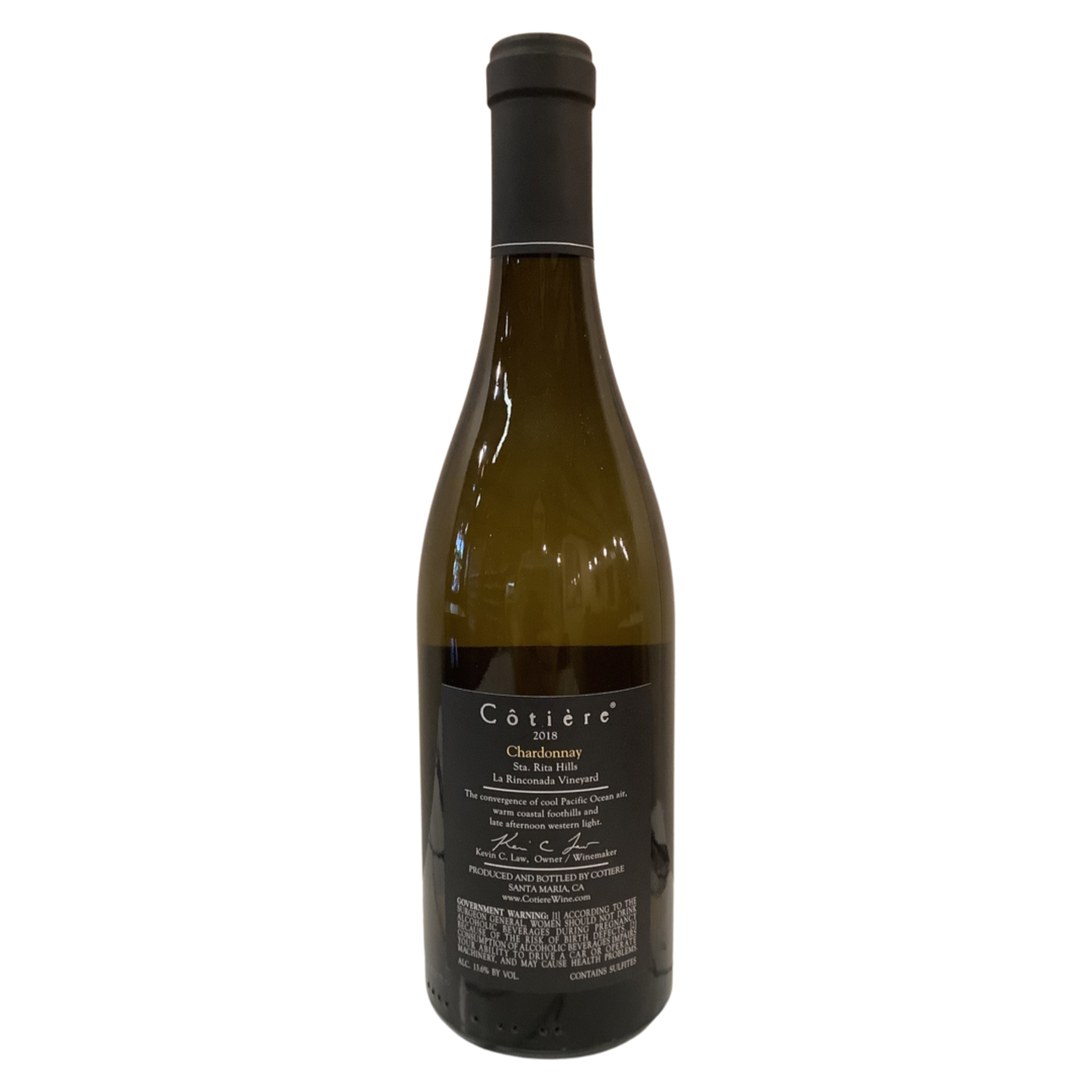 2018 Côtière "La Rinconada Vineyard" Chardonnay, Sta. Rita Hills CA