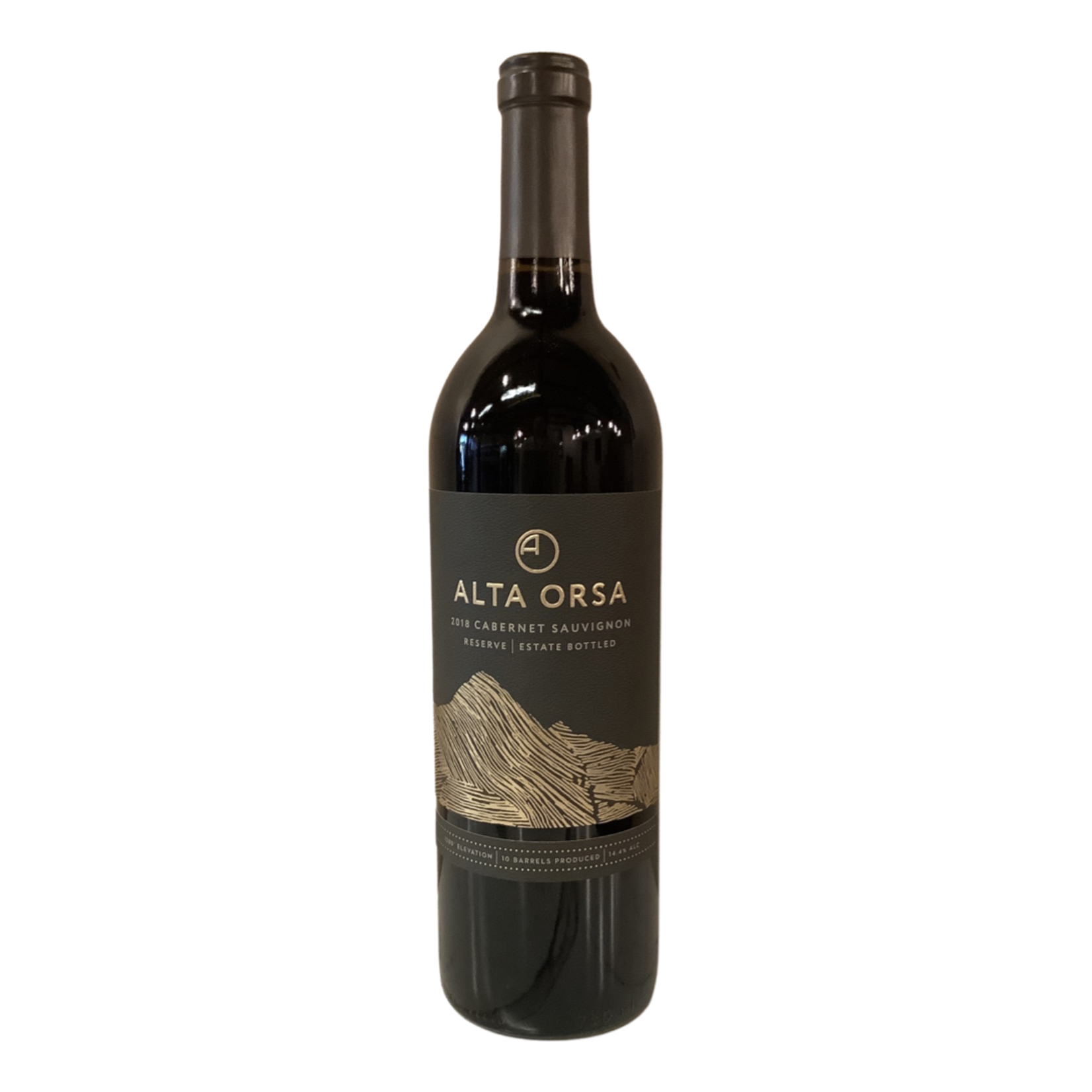 2018 Alta Orsa " Reserve" Cabernet Sauvignon, Mendocino County CA