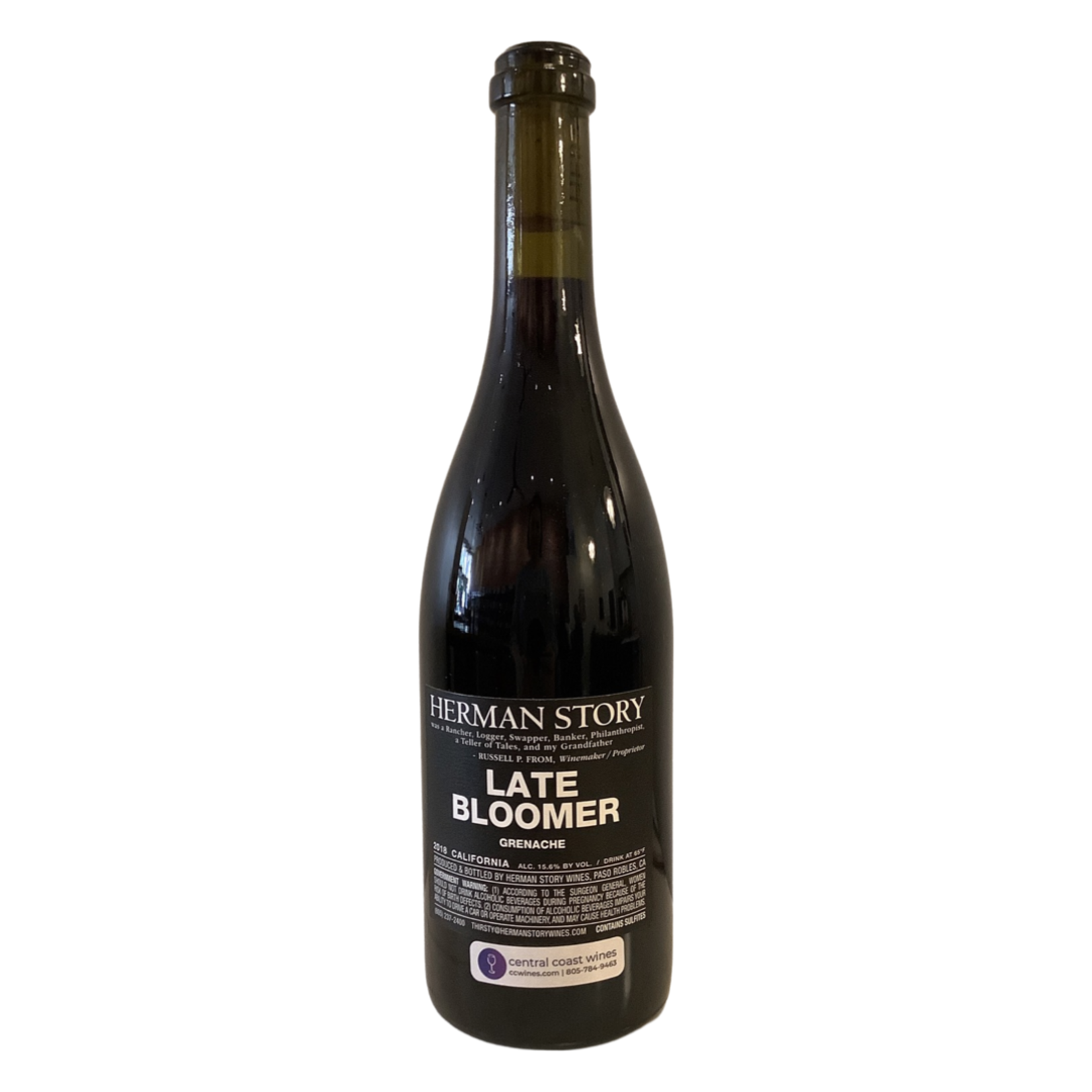 2018 Herman Story "Late Bloomer" Grenache, California