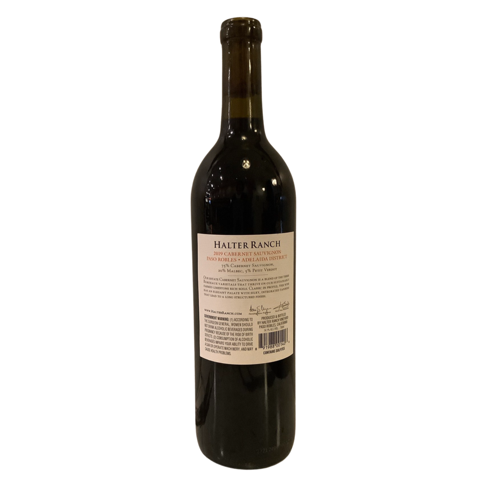 2019 Halter Ranch Cabernet Sauvignon, Adelaida District | Paso Robles CA