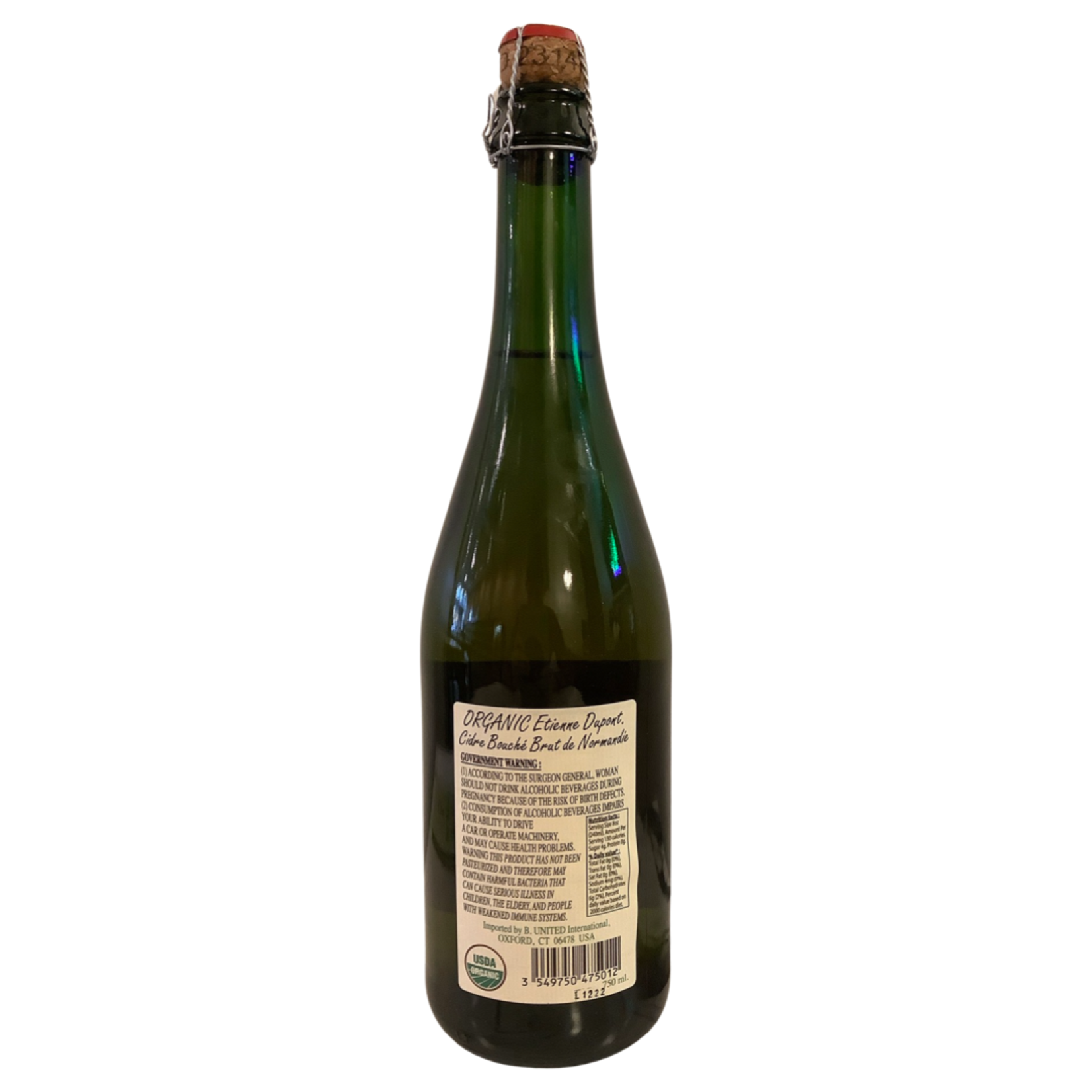 Dupont Cidre Bouche Brut Organic Cider (750 ml), France