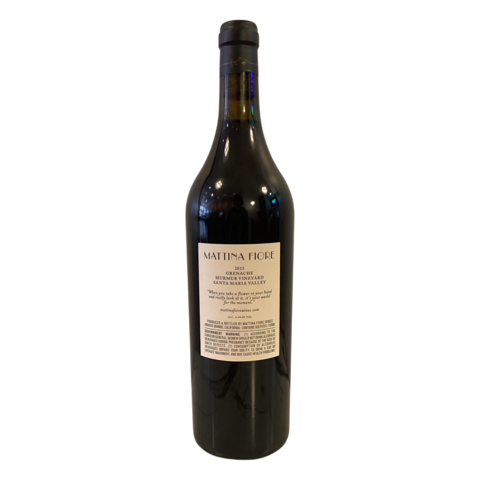 2013 Mattina Fiore "Murmur Vineyard" Grenache, Santa Maria Valley CA