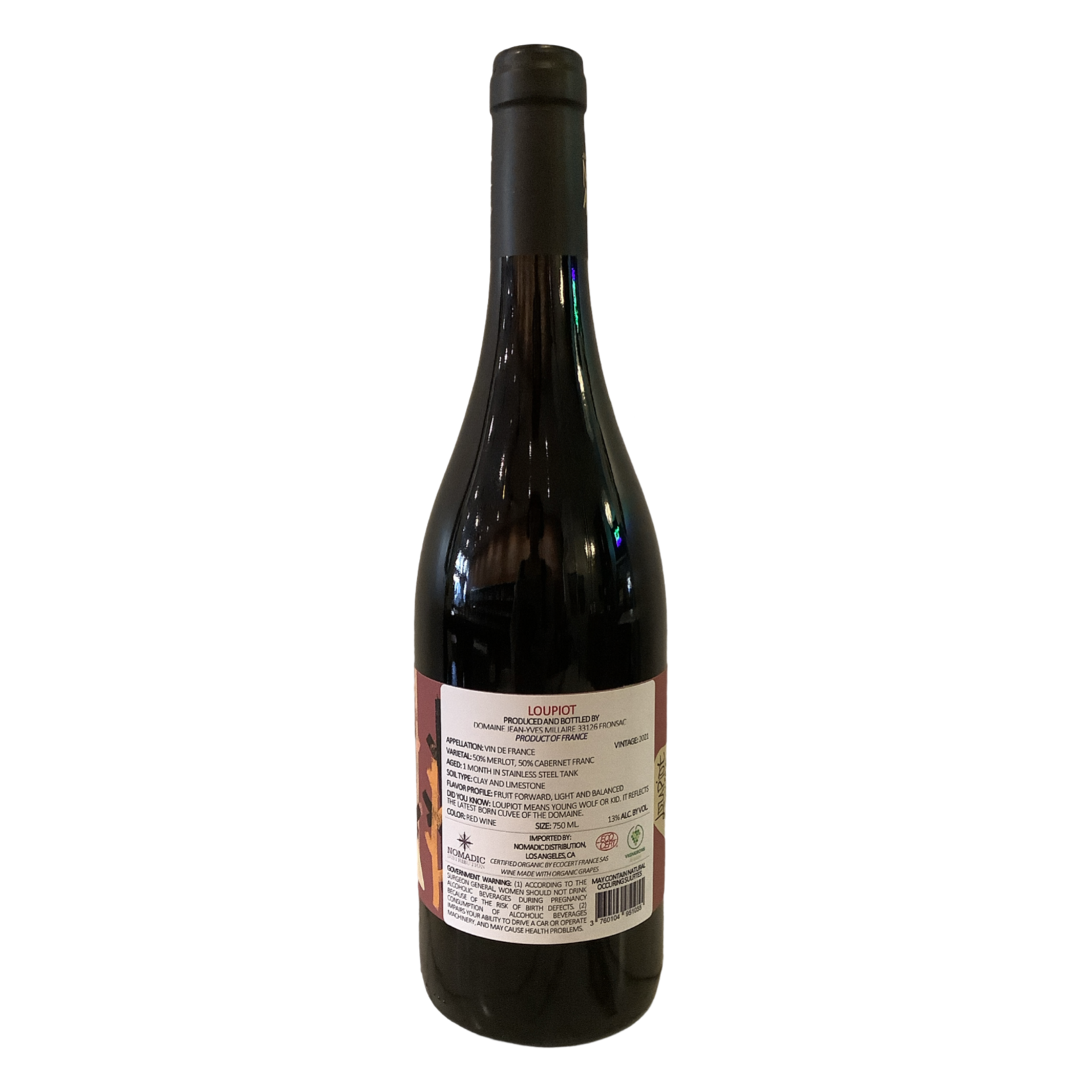 2021 Jean-Yves Millaire "Loupiot Rouge", Fronsac | France