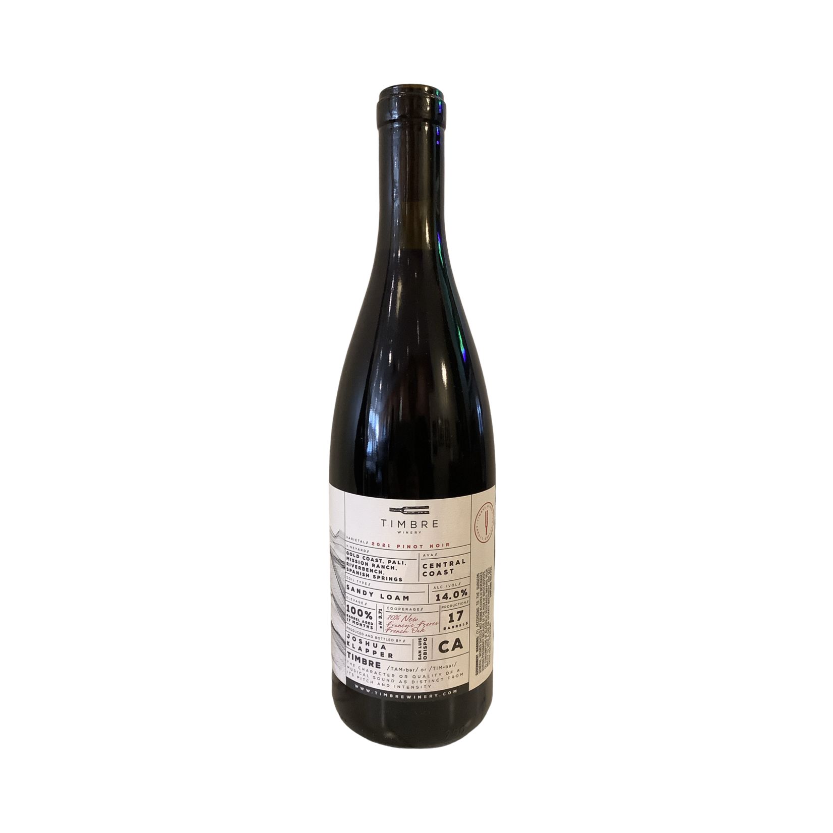 2021 Timbre “Supergroup” Pinot Noir, Central Coast CA