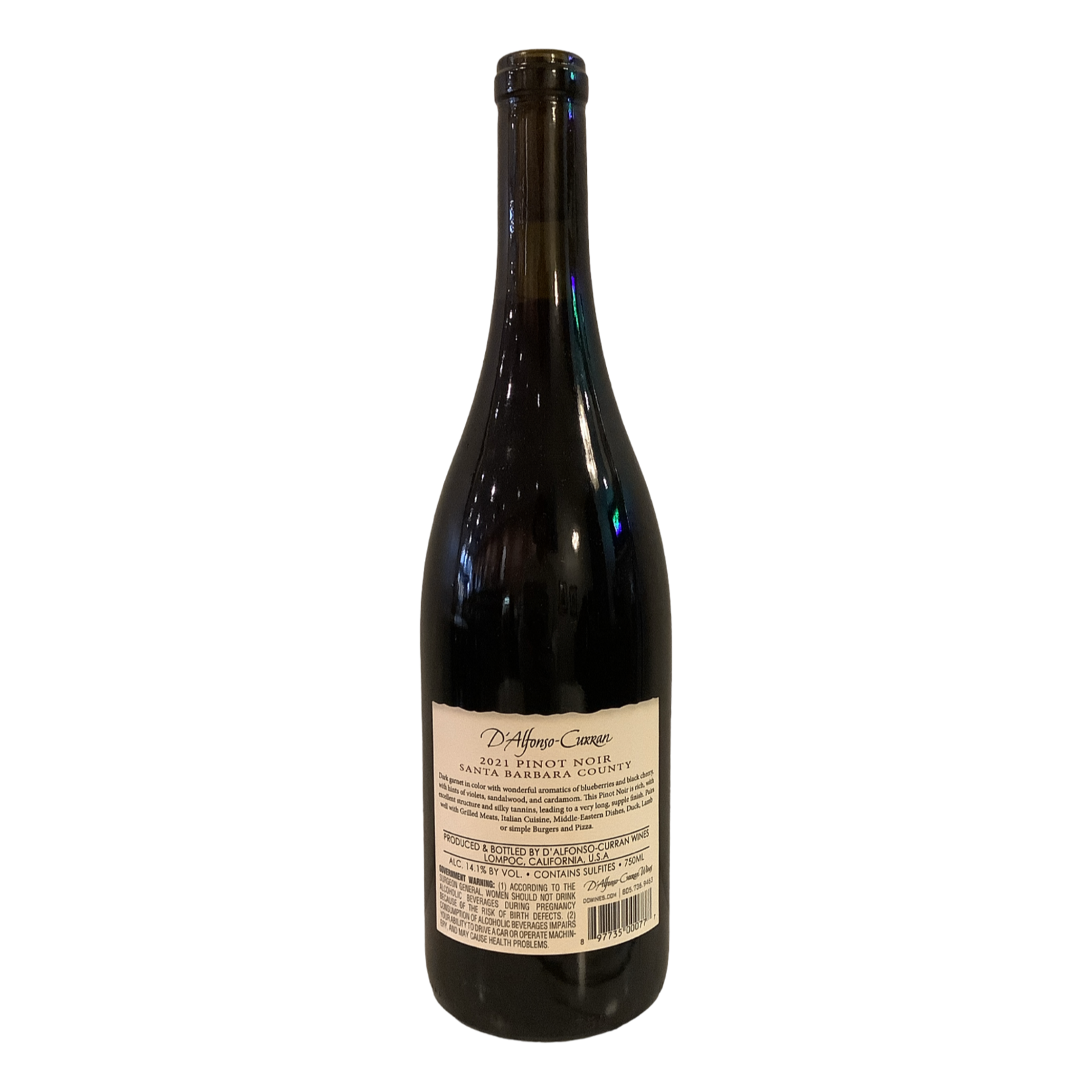 2021 D'Alfonso-Curran Pinot Noir, Santa Barbara County CA